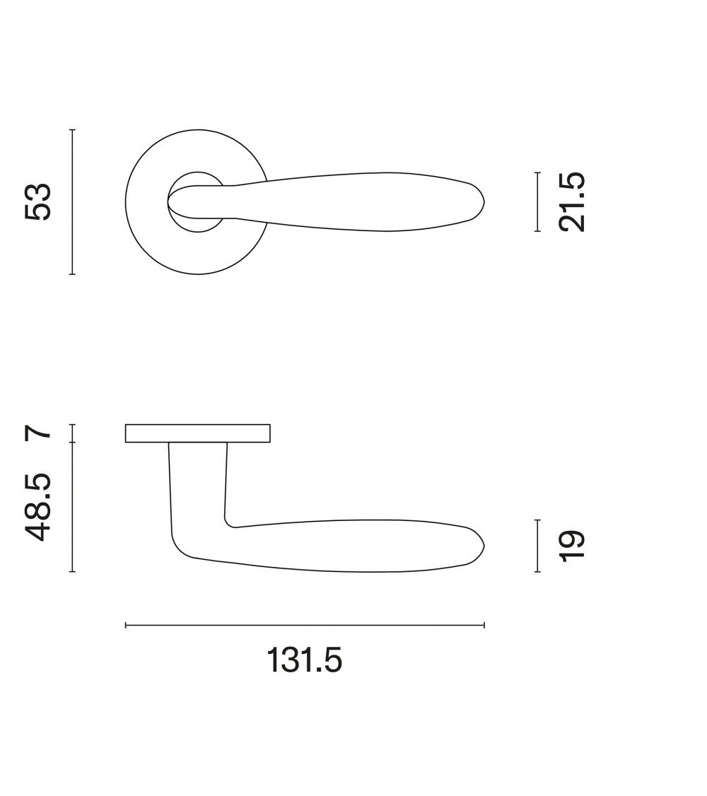 VERBENA zamak door handle design handle colour 1