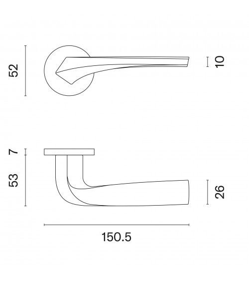 DALIA zamak door handle designer handle colour 5