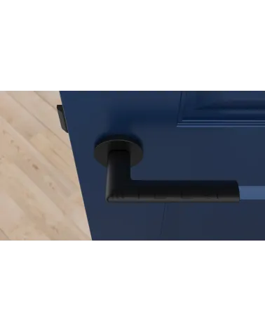 KALMIA zamak door handle design handle top view mounted on a door