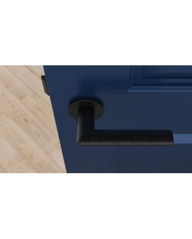 KALMIA zamak door handle design handle top view mounted on a door