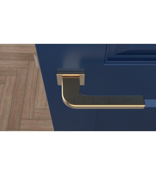 ISMENA rectangular backplate door handle design handle