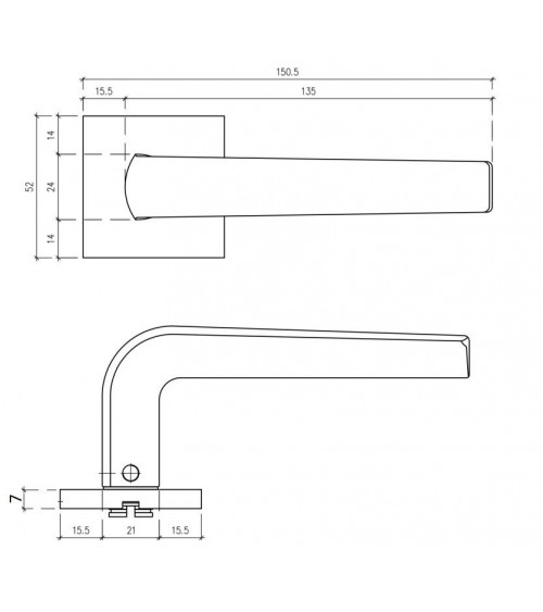 MELA zamak door handle design hardware colour 2