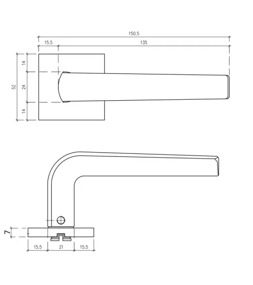 MELA zamak door handle design hardware colour 2