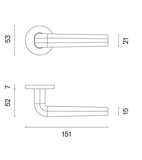 INULLA round plate door handle designer handle
