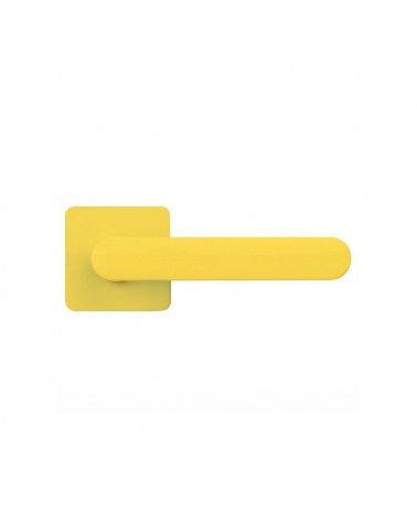 Lemon Yellow sunset door handle - Moon One Square - designer handle