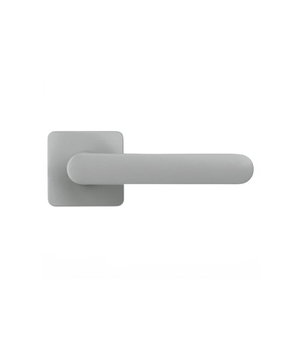 Silver sunset door handle - Moon One Square - designer handle