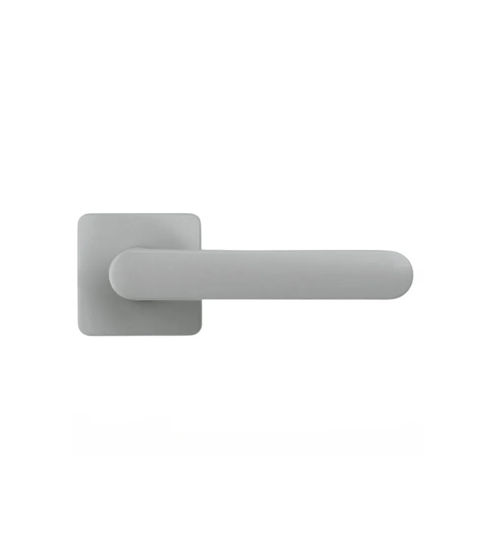 Silver sunset door handle - Moon One Square - designer handle