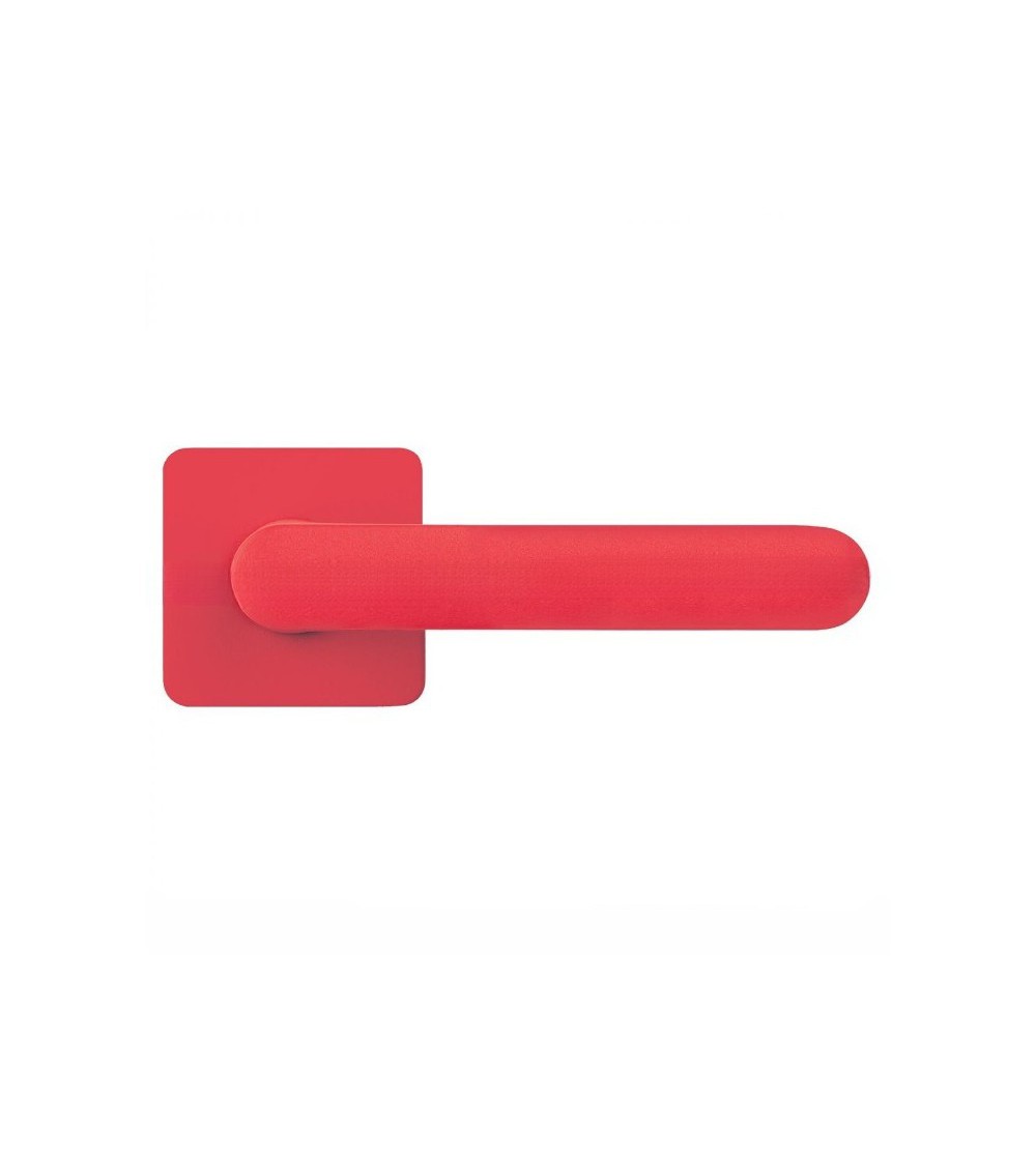 Strawberry Red sunset door handle - Moon One Square - designer handle