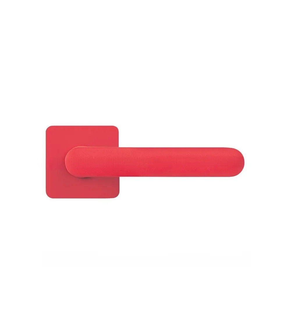 Strawberry Red sunset door handle - Moon One Square - designer handle