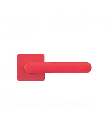 Strawberry Red sunset door handle - Moon One Square - designer handle