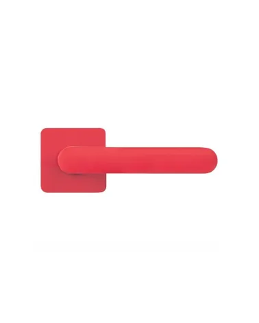 Strawberry Red sunset door handle - Moon One Square - designer handle