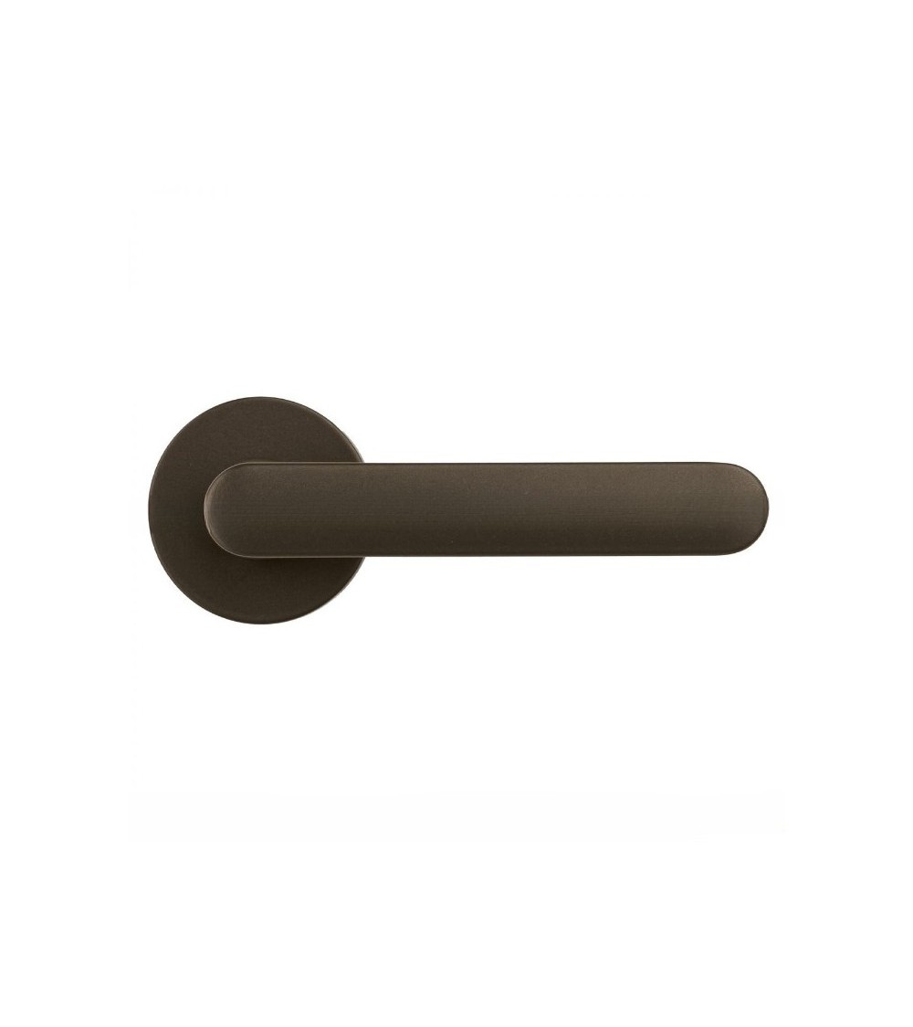 Brown door handle - Moon One Round - designer handle