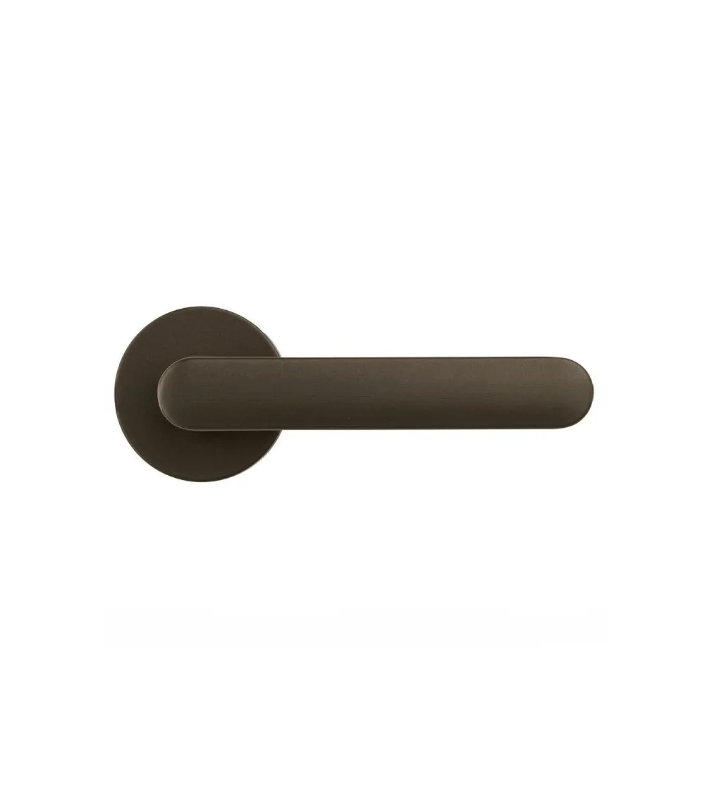 Brown door handle - Moon One Round - designer handle