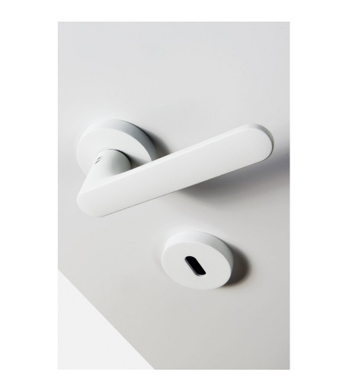 White door handle - Moon One Round - designer handle