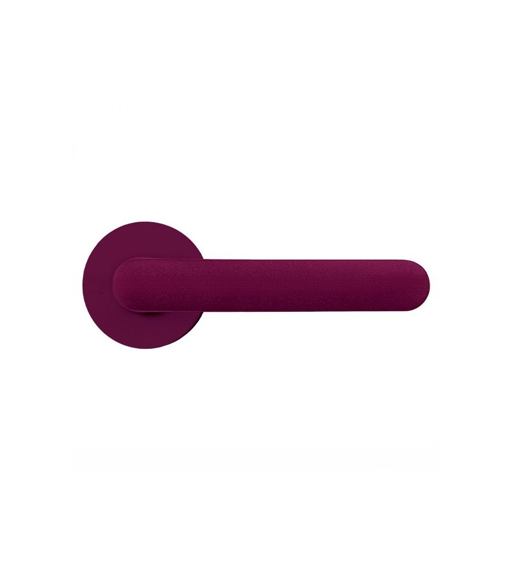 Burgundy Purple door handle - Moon One Round - designer handle