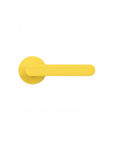 Lemon Yellow door handle - Moon One Round - designer handle