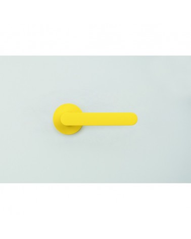 Lemon Yellow door handle - Moon One Round - designer handle