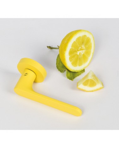 Lemon Yellow door handle - Moon One Round - designer handle