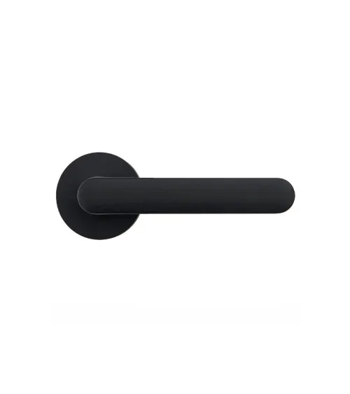Black door handle - Moon One Round - designer handle