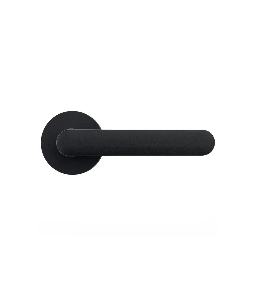 Black door handle - Moon One Round - designer handle