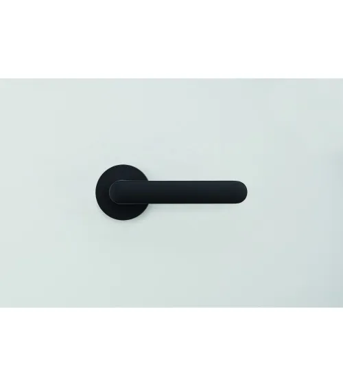 Black door handle - Moon One Round - designer handle