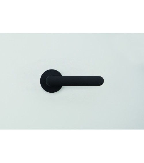 Black door handle - Moon One Round - designer handle