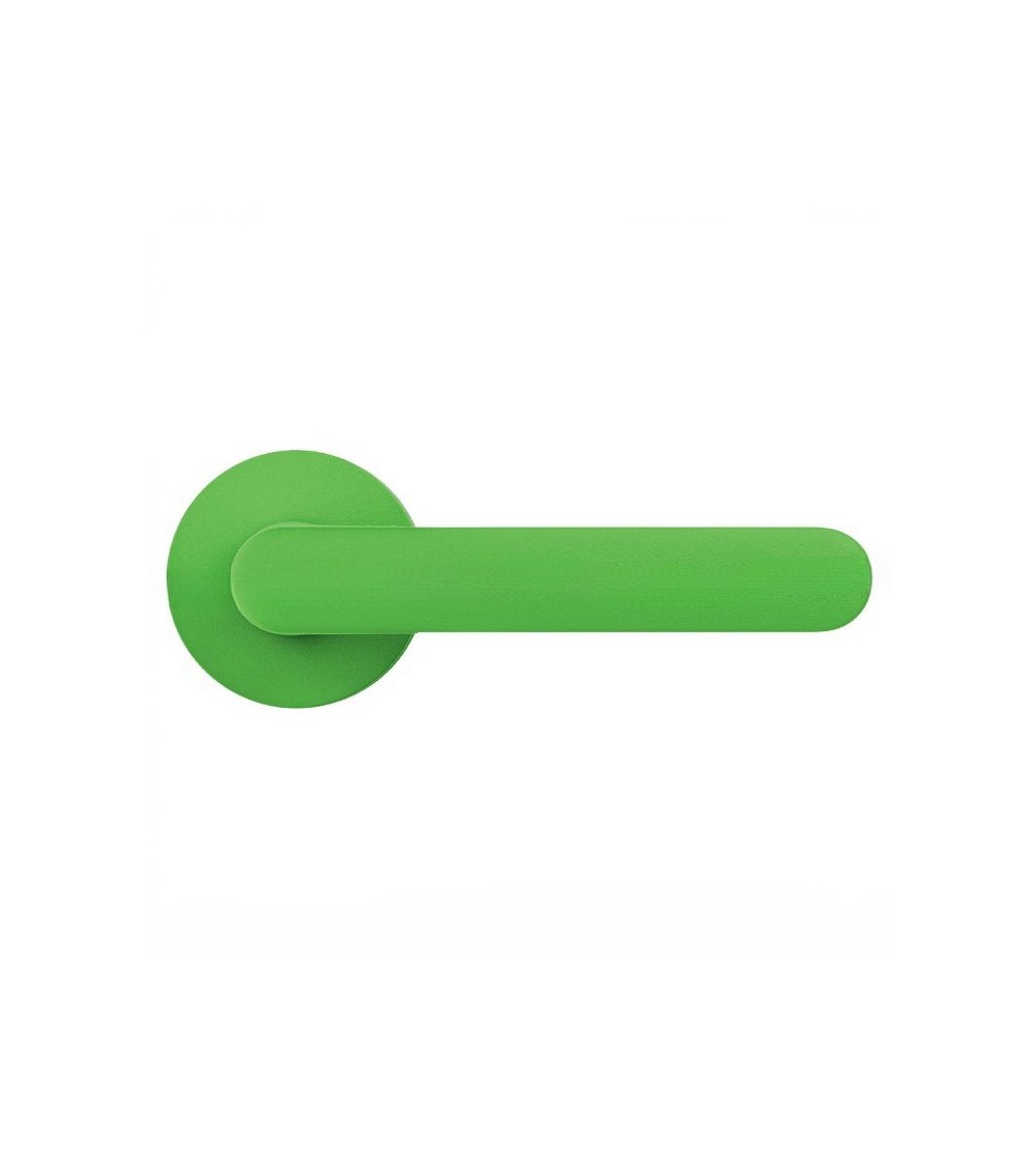 Lime Green door handle - Moon One Round - designer handle