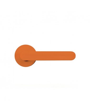 Orange door handle - Moon One Round - designer handle