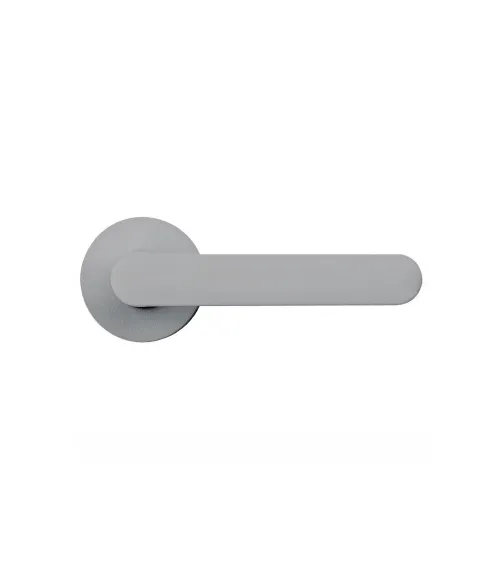 Silver door handle - Moon One Round - design handle