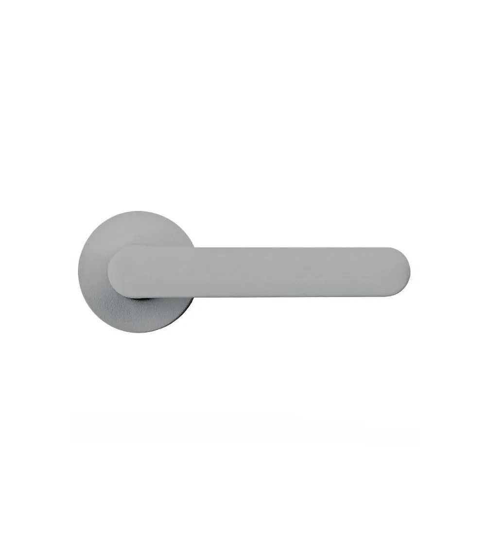 Silver door handle - Moon One Round - design handle