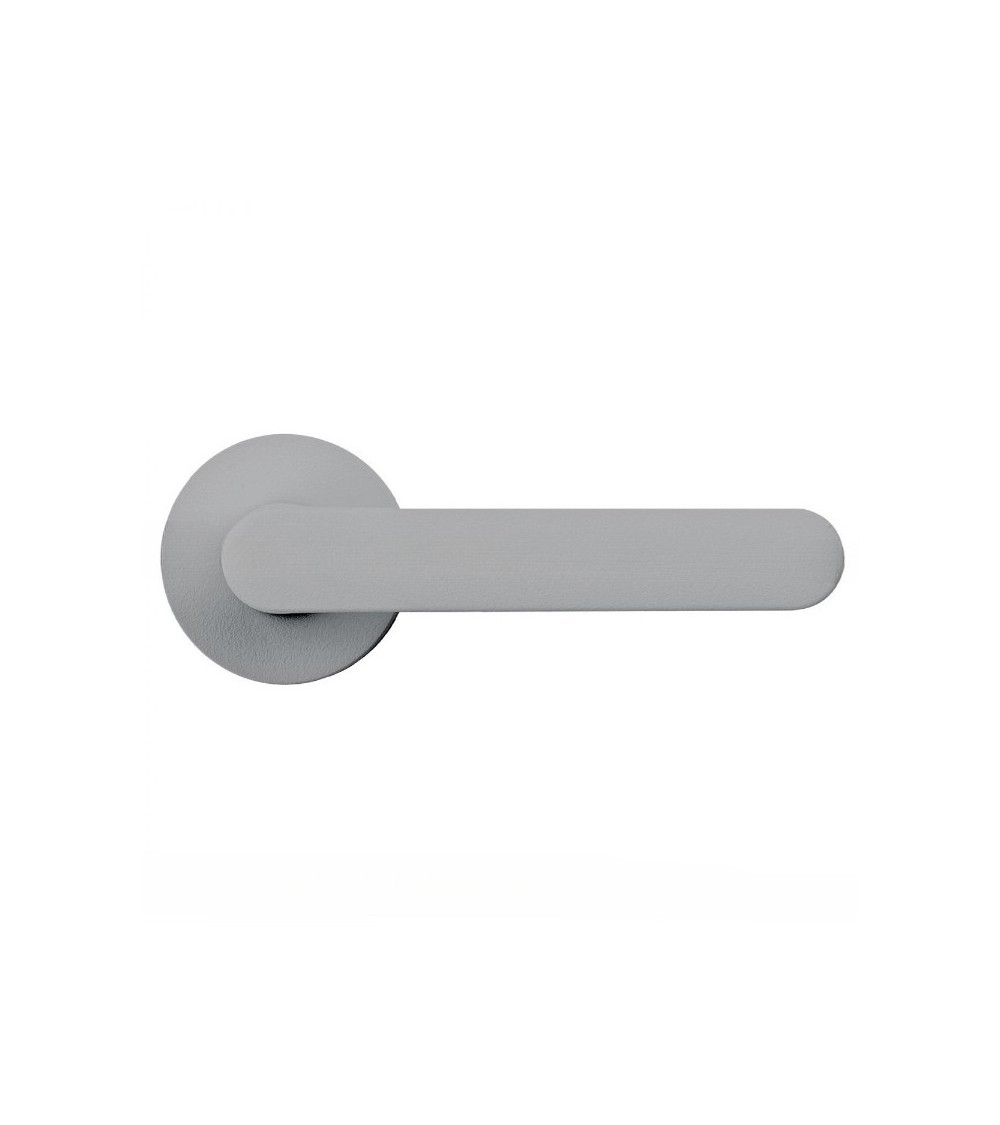 Silver door handle - Moon One Round - design handle