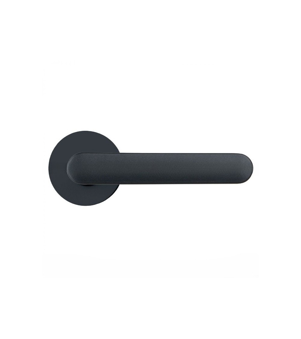 Titanium coloured door handle - Moon One Round - designer handle