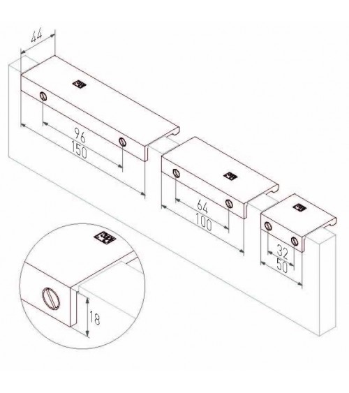 copy of Bronze furniture knob PT45 - design handle