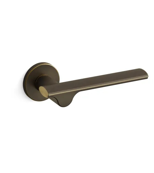 Matt bronze door handle Mandelli Ara design handle