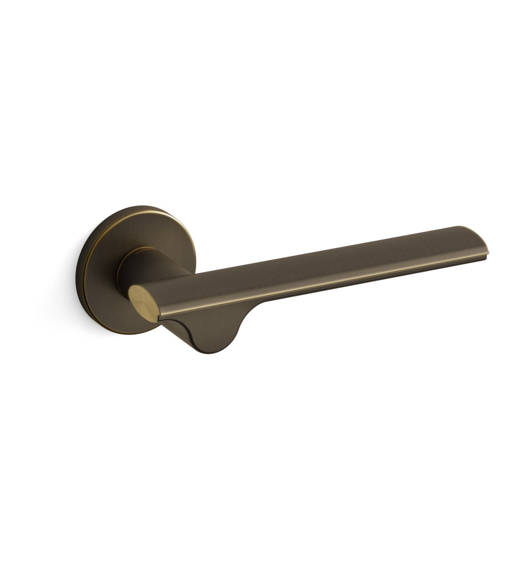 Matt bronze door handle Mandelli Ara design handle