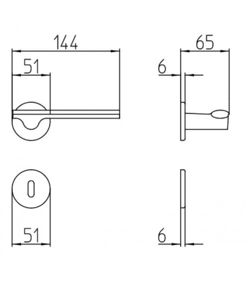 Matt bronze door handle Mandelli Ara design handle