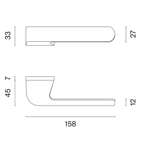 PLUMERIA concealed plate door handle design handle