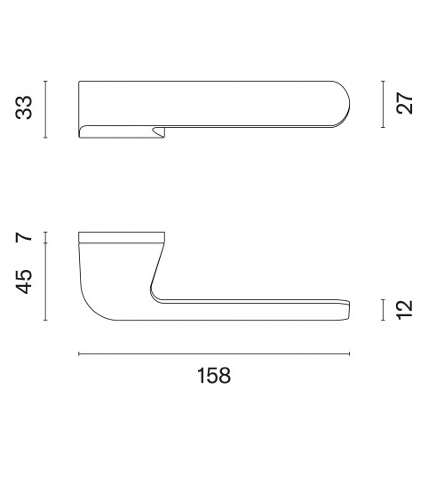PLUMERIA concealed plate door handle design handle