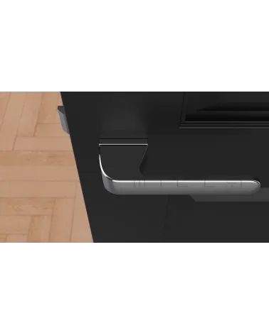 PLUMERIA concealed plate door handle design handle top view mounted on a door