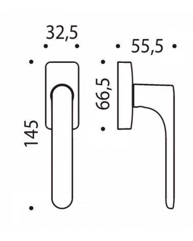copy of Ocean Blue sunset door handle - Moon One Square - designer handle