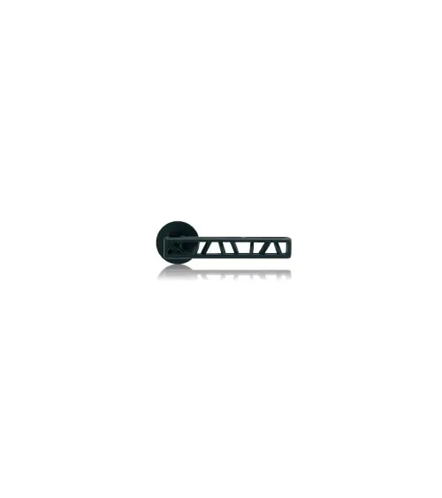 ORIGINAL door handle on round plate Skeleton - designer handle