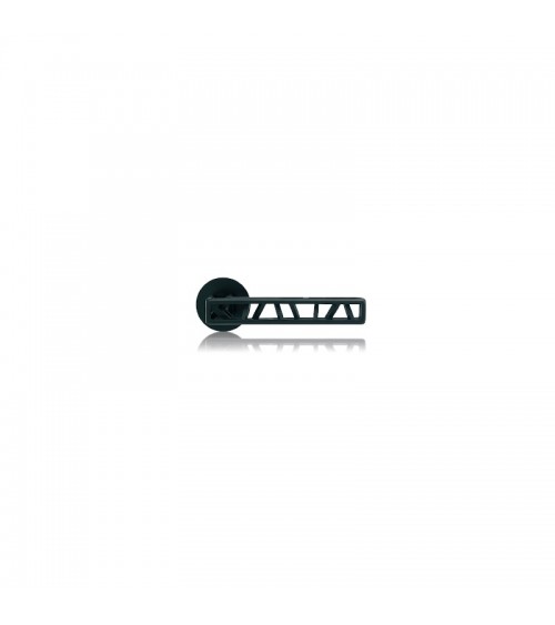 ORIGINAL door handle on round plate Skeleton - designer handle