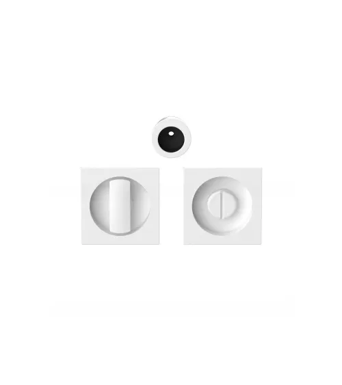 Moon One sliding door handle in white colour - designer handle