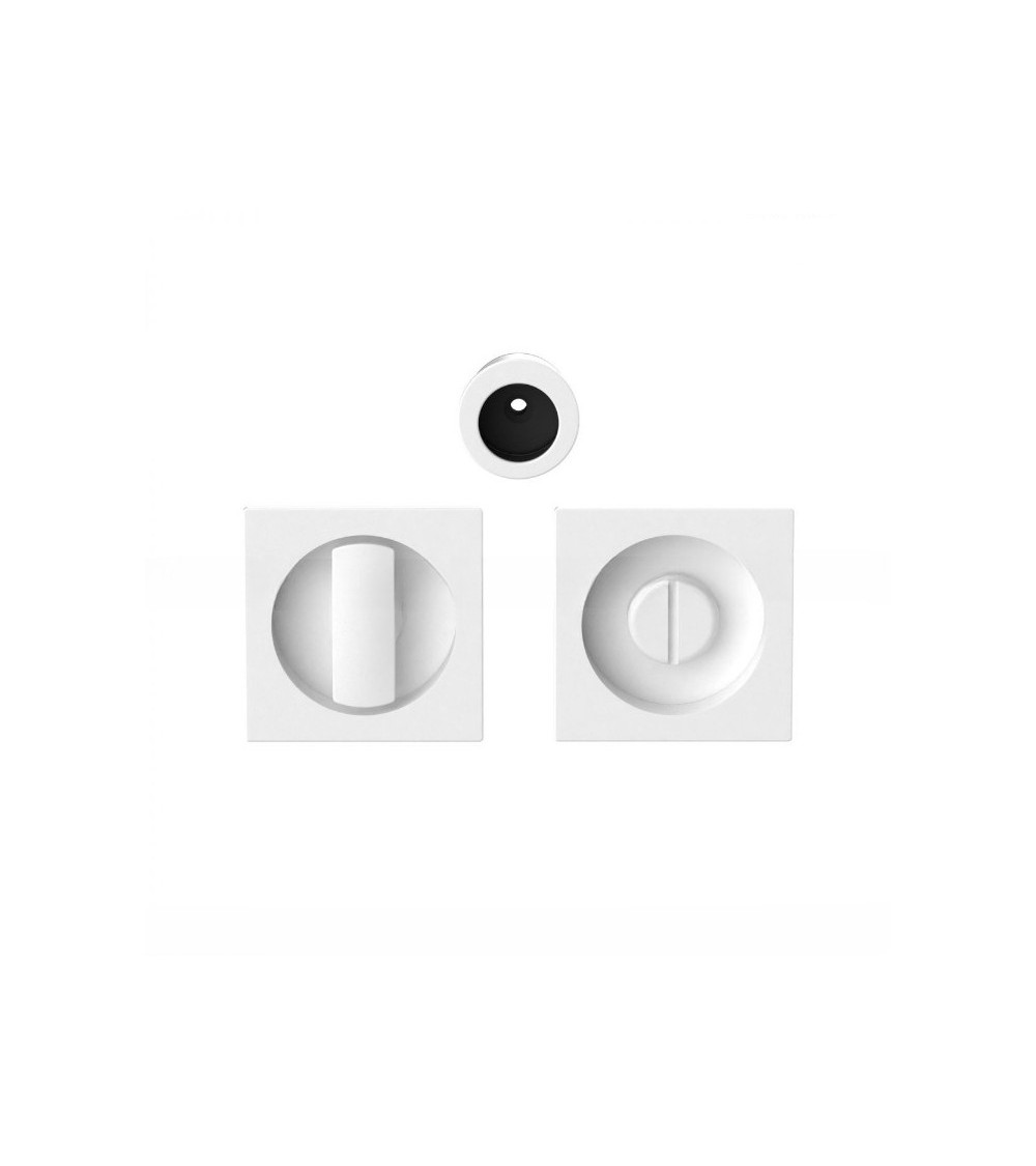Moon One sliding door handle in white colour - designer handle
