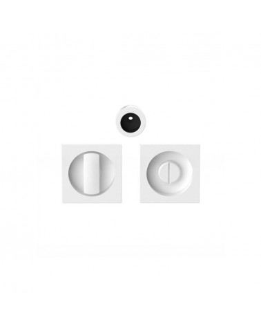 Moon One sliding door handle in white colour - designer handle