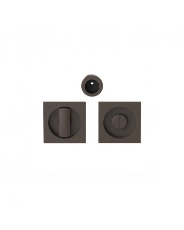 Moon One sliding door handle with privacy lock in brown colour - designer handle