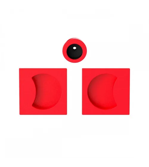 Colombo Design Moon One strawberry red sliding door handle designer handle