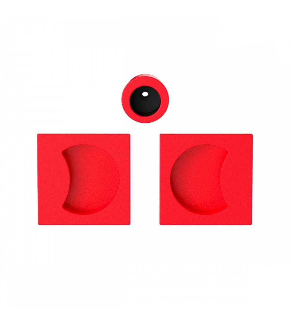 Colombo Design Moon One strawberry red sliding door handle designer handle