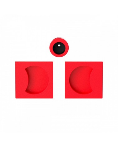 Colombo Design Moon One strawberry red sliding door handle designer handle