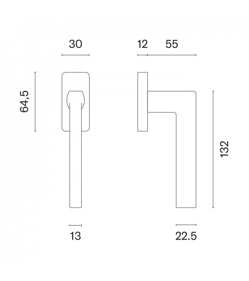 EURA polished chrome window handle designer handle